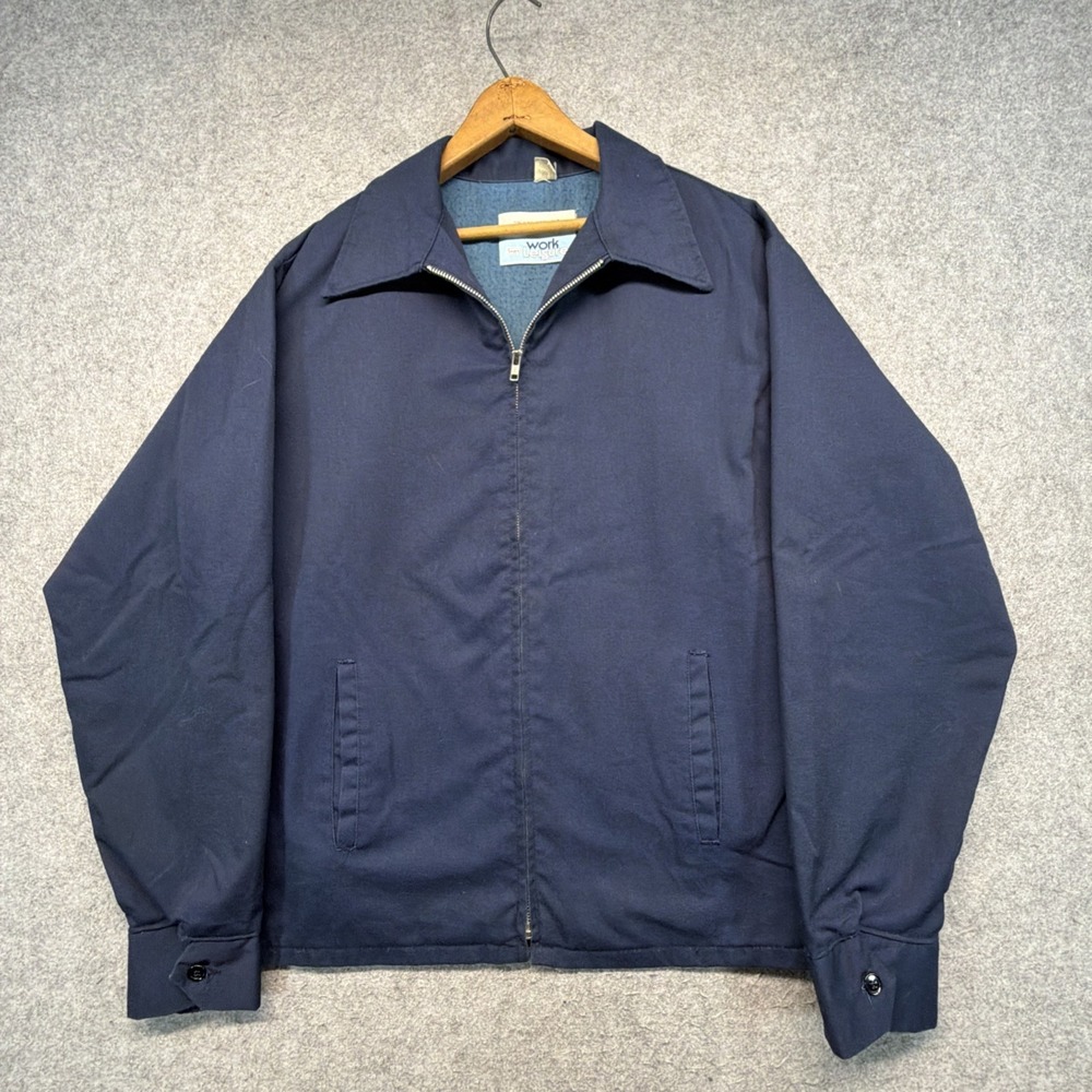 Vintage Sears Work N Leisure Lined Mechanics Jacket Full Zip XL Tall Workwear